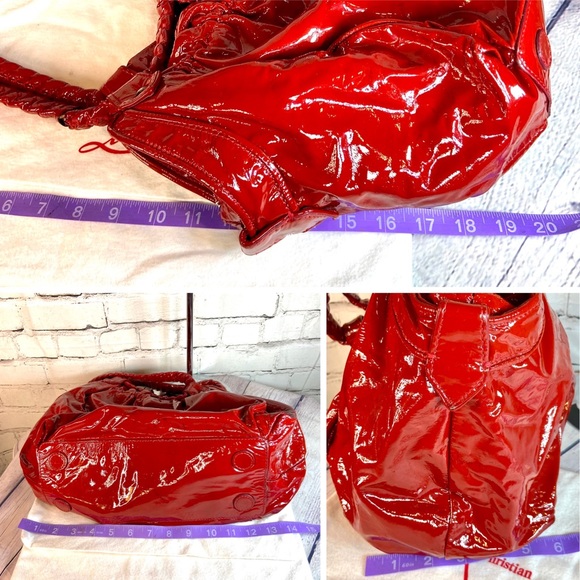 Christian Louboutin red patent leather shoulder bag - Picture 13 of 16
